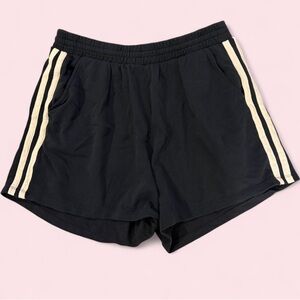 Old Navy Black Athletic Shorts with Cream Side Stripes